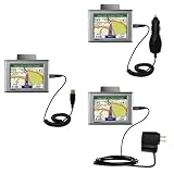 Deluxe Kit for the Garmin Nuvi 650 includes a USB cable with Car and Wall Charger - Gomadic Brand w/ TipExchange Technology