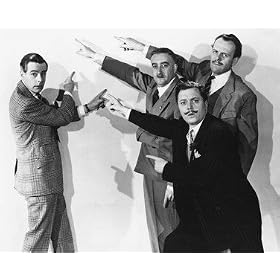 RICHARD ATTENBOROUGH AS SIDNEY DE VERE COX, IAN CARMICHAEL AS STANLEY WINDRUSH, PETER SELLERS AS FRED KITE/SIR JOHN KENNAWAY, TERRY-THOMAS AS MAJOR HITCHCOCK FROM I'M ALL RIGHT JACK #2 - Photo cin�matographique en noir et blanc- MOYENNE - 36x28cm
