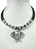 Vintage Choker Necklace Elephant Pendant Silver Tone Tribal Rajasthani Necklace