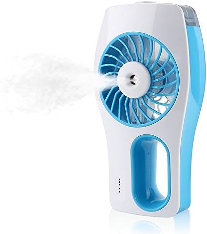 Misting Fans - Wellcntrading Handheld USB Portable Mini Water Spray Fan with Personal Cooling Mist Humidifier for Gift-Blue