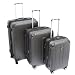 Kemyer 3-Piece Lightweight Expandable Hardside Spinner Luggage Set - Carbon