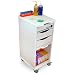 TrippNT 51142 Polyethylene Core SP Space-Saving Lab Cart with 3" Casters, 150lbs Capacity, 14.5" Width x 35" Height x 19.5" Depth, 3 Drawers