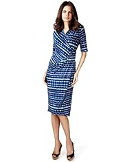 Per Una Linear Striped Wrap Dress