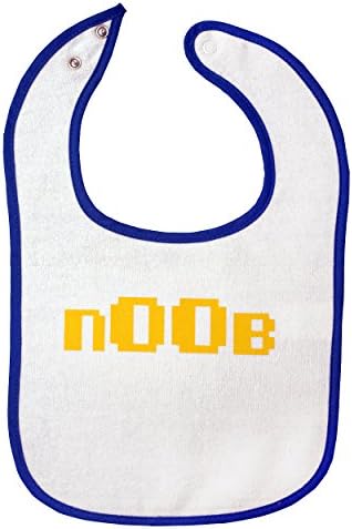 Cutie Pie Clothing Baby-Boys Noob Infant Bib One Size White/Navy