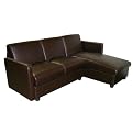 Convertible Sectional Sofa Bed - Chocolate