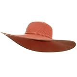Straw Braid Lurex Hat(6 inch Brim)-Coral Gold W35S12A