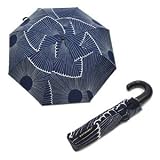 marimekko キク柄 ミニオート 折りたたみ傘 アンブレラ ブルー MINI AUTO OPEN/CLOSE 912 66 KIKU Blue/Ecru