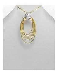 CZ Pendant Necklace In 92.5 Sterling Silver