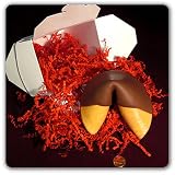 Chocolate Dipped Giant Fortune Cookie