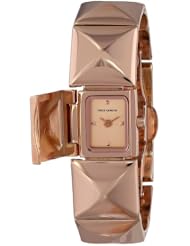 Vince Camuto Womens VC/5058RGRG Rose Gold-Tone Pyramid Covered Dial Bracelet Watch