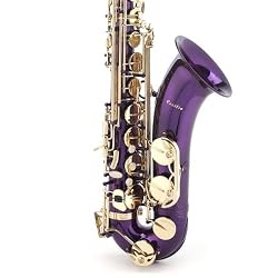 Cecilio Purple Lacquer Body w/ Gold Plated Keys Tenor Saxophone w/ Case and Accessories
