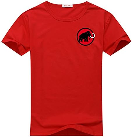 Mammut Logo Classic Logo For 2016 Printed Short Sleeve women's T shirt Red Small