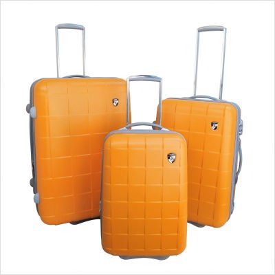 Cubis 3 Piece Luggage Set Color: Neon Orange