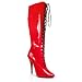 High Heels Stiefel Lack rot