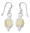 Solid Sterling Silver Yellow Jasper Earrings