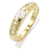 Anniversaire Bague Femme en Or - 750/1000 avec Zircon Blanc, forme Alliance, ligne Mariage