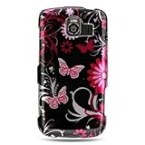 Pink Butterflies Black Protector Case for LG Optimus S LS670