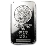 Sunshine Mint 1 oz (.999) Fine Silver Bar - Eagle Design ~ Sunshine Minting