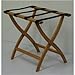 Wooden Mallet Designer Curve Leg Luggage Rack, Mahogany