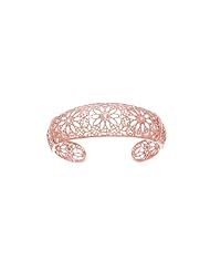 Silver Rose Rhodium Finish 13-20mm Textured