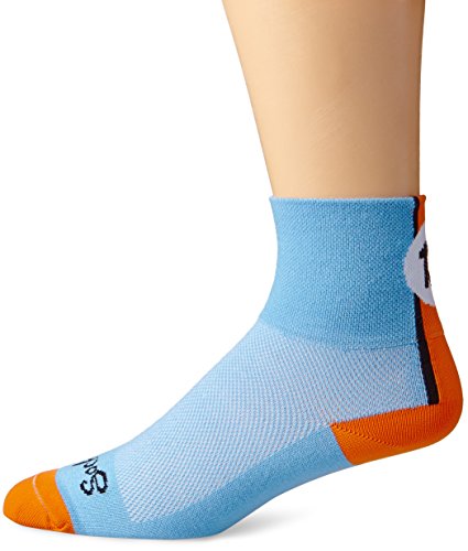 SockGuy Men's Lucky 13 Socks, Light Blue, Large/X-Large