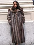 GORGEOUS RACCOON FUR COAT sz8 #3428