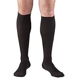 Truform 1944, Men's Dress Style Compression Socks, Over-the-Calf Length, 20-30 mmHg, Black, Medium