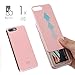 DesignSkin IP7PDSS26303 Slider Slim S2 Dual PC Layer Wallet Case with Card Slot for iPhone 7 Plus - Baby Pink