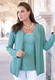Jessica London Plus Size Cardigan With Jewelneck