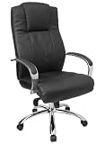 Leather Office Chair - High Back Executive Contemporary Swivel Chair - BT-981-BK-GG