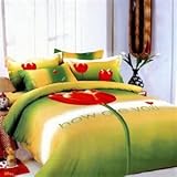 LE06Q - Tulip - Queen size 6pcs Duvet Cover Set by Le Vele