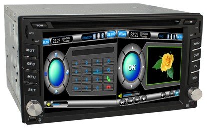 Fuxon U6205 6.2 zoll Touchscreen 3D Flip MENU Doppel-DIN DVD Receiver ,im Armaturenbrett Navigation system,Eingebaut Digital TV,Eingebaut Bluetooth and Radio