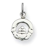 Sterling Silver Mini Antiqued Claddagh Charm