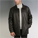 BGSD Men's New Zealand Lambskin Leather Car Coat - Regular, Tall, Big, Big & Tall