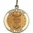 14kt Yellow Gold US Air Force Insignia Medal Pendant