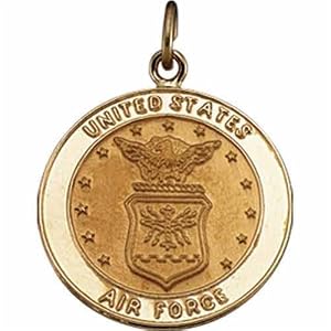 14kt Yellow Gold US Air Force Insignia Medal Pendant