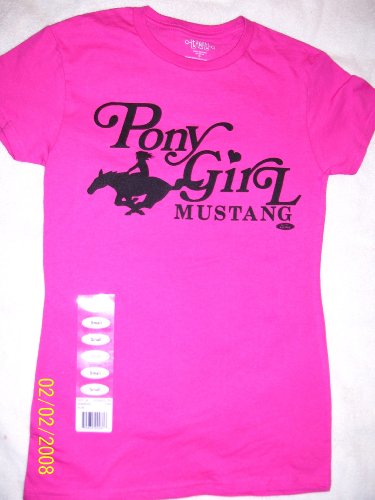 Pink Ford MUSTANG girl’s 2XL T-SHIRT Pony Girl Rider