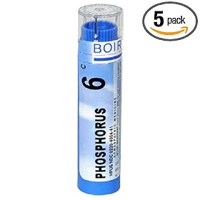 Boiron Homeopathic Medicine Phosphorus, 6C Pellets, 80-Count Tubes (Pack of 5)