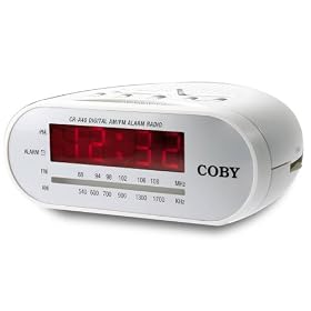 Coby Electronics CRA48 Digital AM / FM Alarm Clock Radio, White