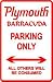 PLYMOUTH BARRACUDA PARKING sign st car