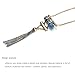 eManco Bohemian Long Metal Tassel Necklaces for Women Vintage Turquoise Geometric Pendant Fashion Jewerly Gold