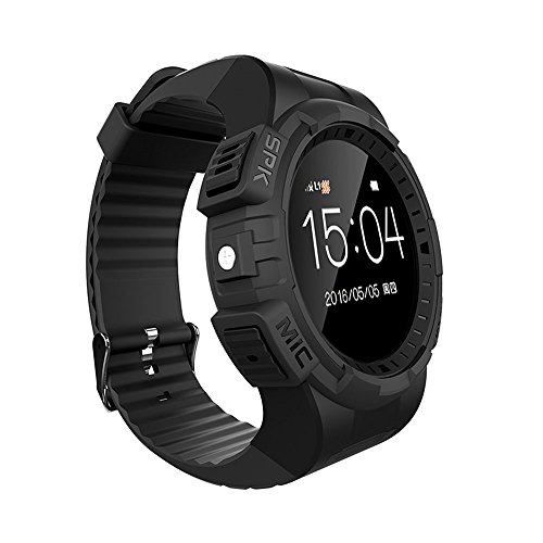 Markrom V11 Smart watch for Iphone Samsung phone With Bluetooth Watch Camera Heart Rate MP3 Music black