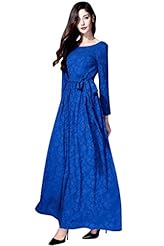 A-line Jacquard Evening Dress  With a Sash 