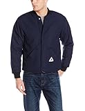 Bulwark Flame Resistant 4.5 oz Nomex IIIA Sleeved Jacket Liner with Two Large Slash-Welted Pockets, Heavy Rib-Knit Collar and Cuff, Navy