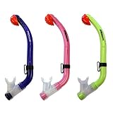 Kid's/Children's Dry Snorkel w/Purge & Silicone Mouthpiece for Scuba Diving & Snorkeling Childs Snorkel