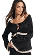 Elle MacPherson Bohemia Peasant Shirt(E17-156)Jet(Black)