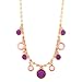 Jewel Tone Channels Amethyst Hues Bib Style Necklace