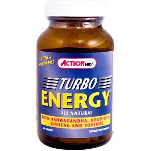 Action Labs, Turbo Energy,  Ashwagandha, Rhodiola, 