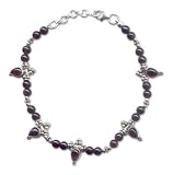 Garnet anklet, 'Dancing Queen' 1 W 10 L