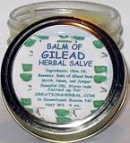 Balm of Gilead Herbal salve with Juniper, Myrrh and Neem in reusable 4 oz Glass Jelly Jar